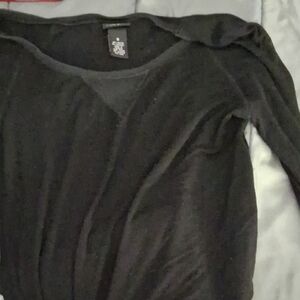 Black Long Sleeve Knit Top